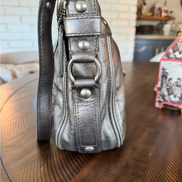 Coach Silver Leather Crossbody Bag - Picture 5 of 10
